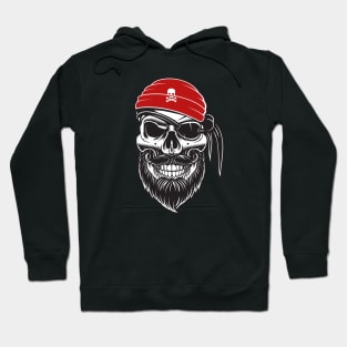 Pirate with red head scarf Hoodie